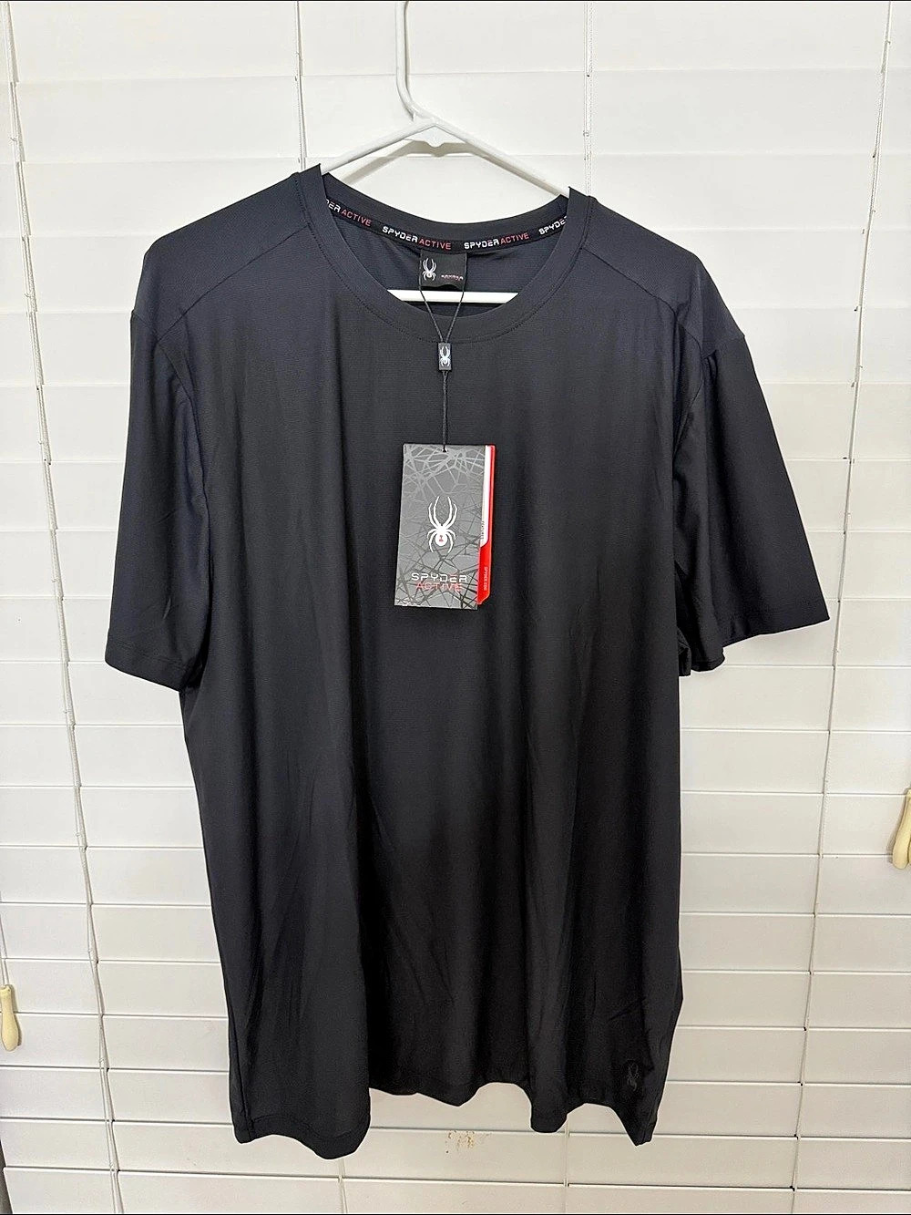 NWT Spyder Men's Short Sleeve Performance T-Shirt in Black Size XL NWT